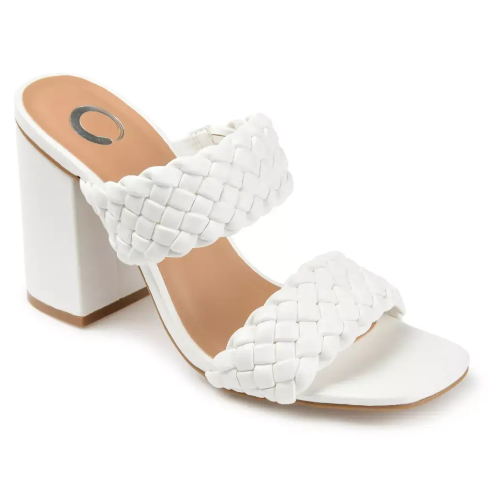 Zapatos De Tacón Cuadrado Melissa Para Mujer De La Colección Journee - Blanco 12 Mediano | TRG192761190