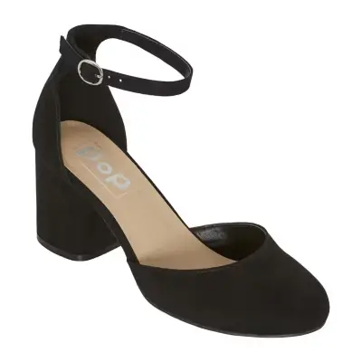 Zapatos De Tacón Cuadrado Pop Gal Para Mujer - Negro 7 1/2 Ancho | 885044270592 TRG187804299