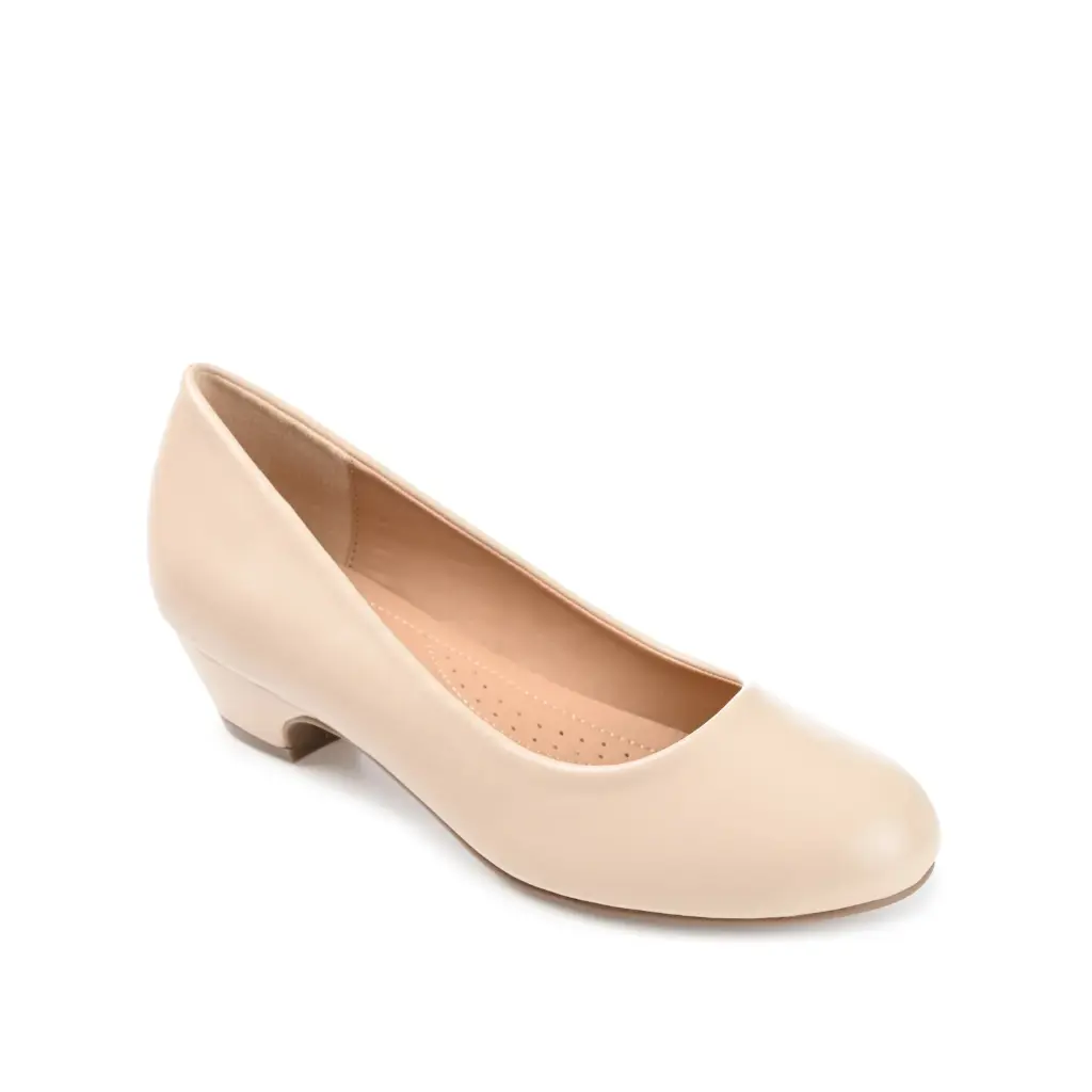 Zapatos De Tacón Cuadrado Saar Para Mujer De La Colección Journee - Nude, 6 1/2 De Ancho | TRG191579276