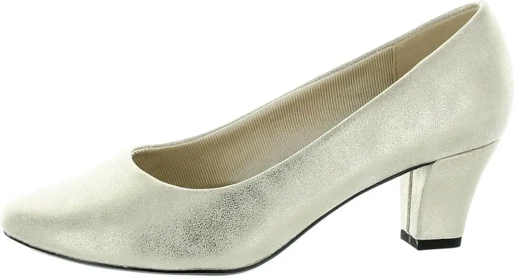 Zapatos De Tacón De Aguja Ballari Para Mujer De Easy Street - Dorado Suave Dorado 9 1/2 Extra Ancho | TRG189777411