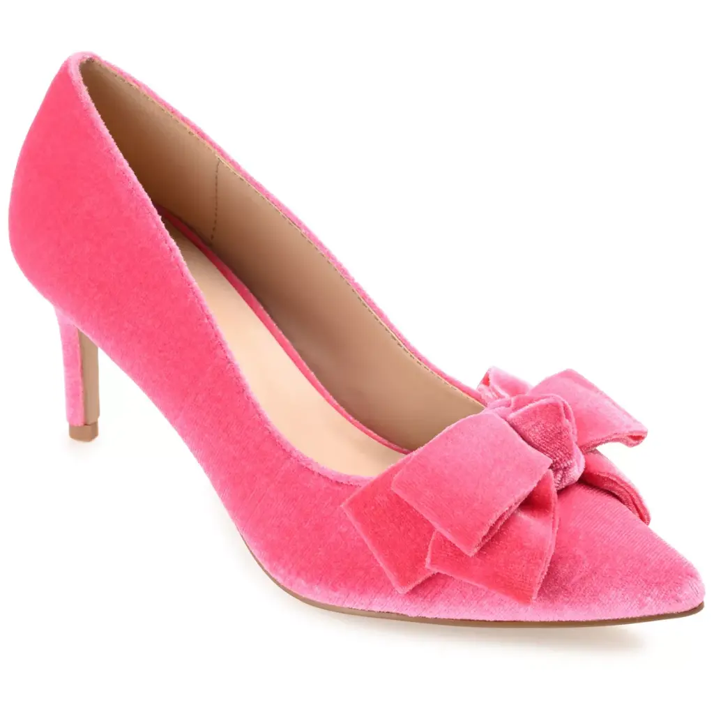 Zapatos De Tacón De Aguja Con Punta Puntiaguda Crystol Para Mujer De La Colección Journee - Rosa, Talla 9 Mediana | 194593819641