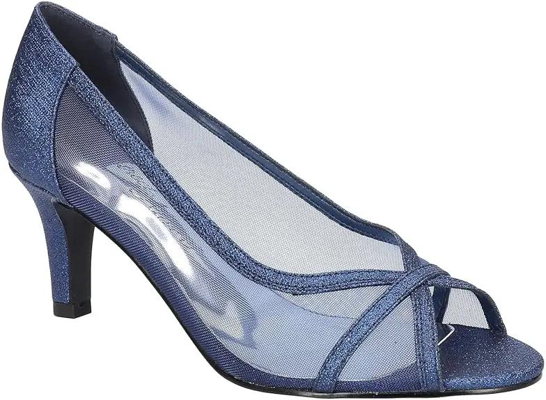 Zapatos De Tacón De Aguja Picaboo Para Mujer De Easy Street - Azul Marino Brillante, 8 1/2 De Ancho | TRG192803819