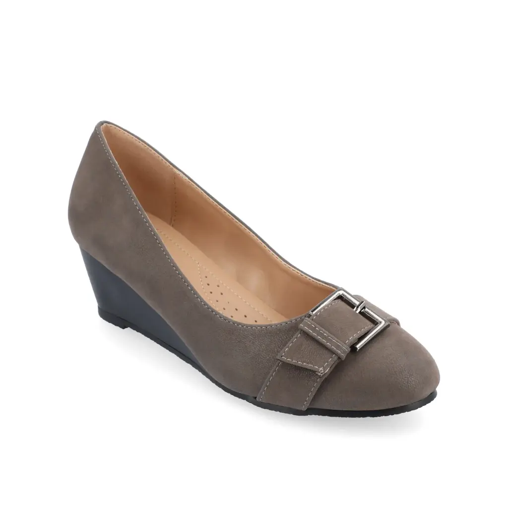 Zapatos De Tacón De Cuña Para Mujer De La Colección Journee Graysn - Gris 11 Ancho | TRG188203558