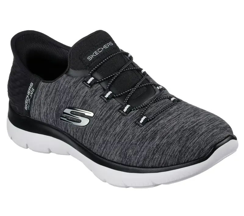 Zapatos Para Caminar Skechers Summits Dazzling Haze Para Mujer, Sin Cordones, Ancho Ancho - Negro Blanco 9 1/2 Ancho | TRG191655192