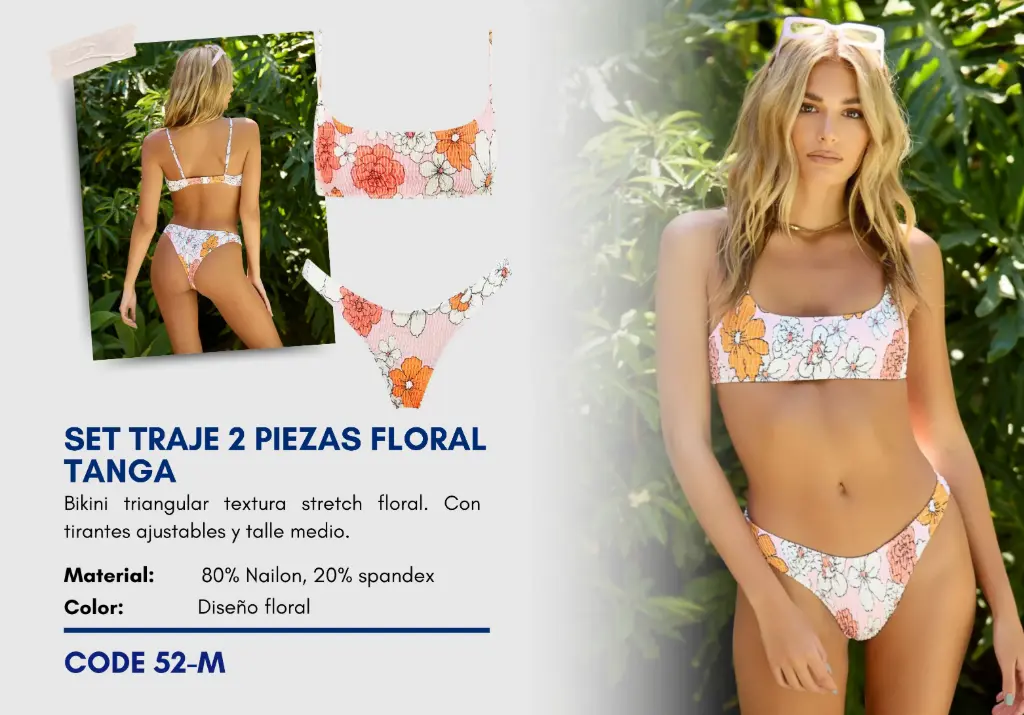 Traje de Baño Para Mujer Medium Superior Swim M-52