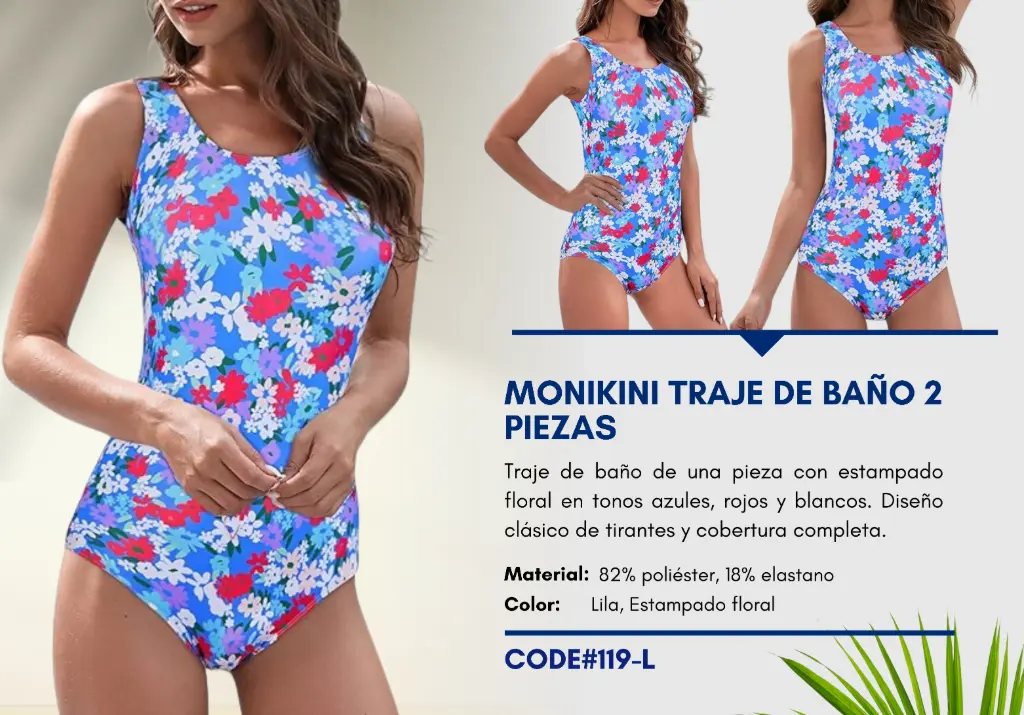 Traje de Baño Para Mujer Large Elite Swim L-119