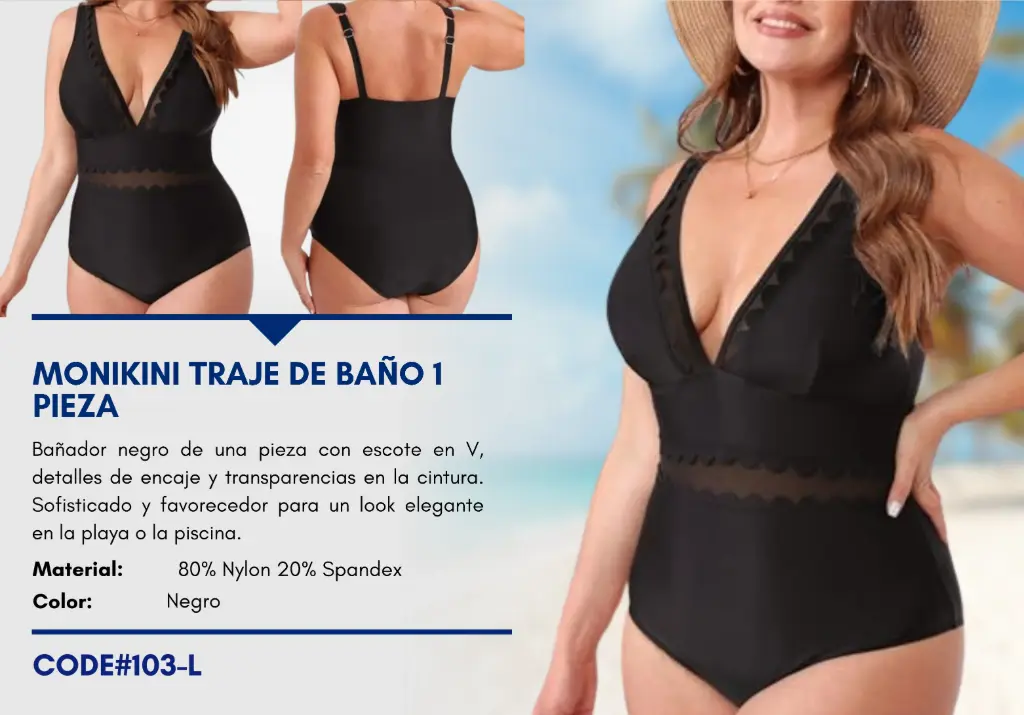 Traje de Baño Para Mujer Large Superior Swim L-103