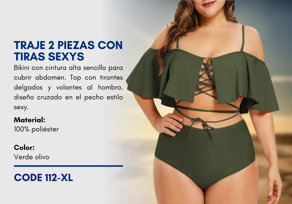Traje de Baño Para Mujer Extra Large Elite Swim XL-112