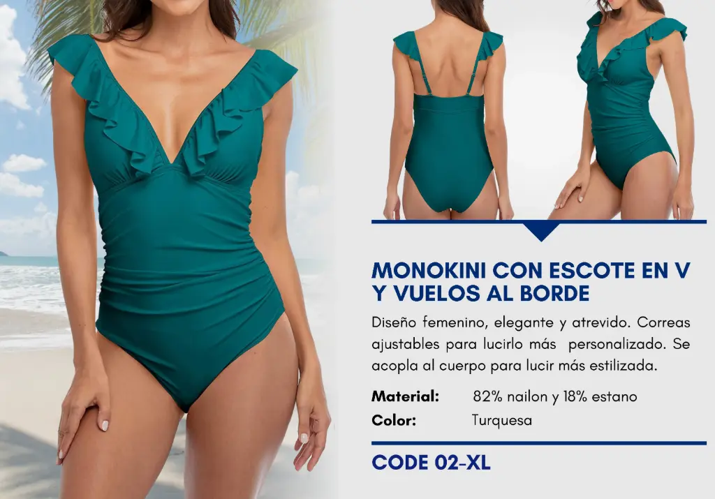 Traje de Baño Para Mujer Extra Large Superior Swim XL-02