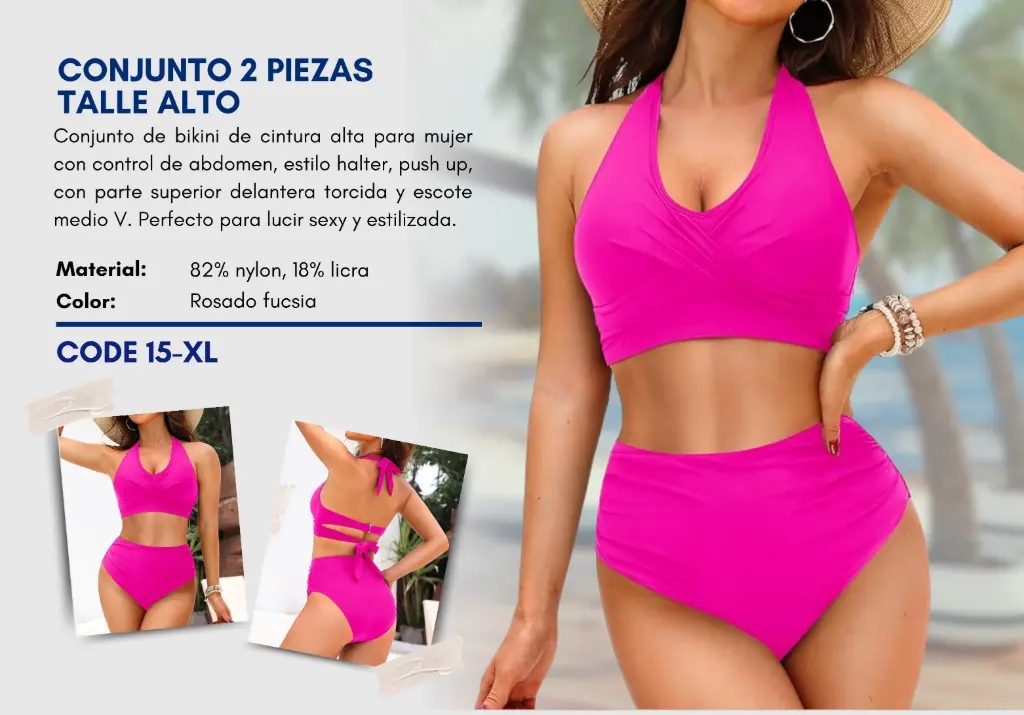 Traje de Baño Para Mujer Extra Large Superior Swim XL-15