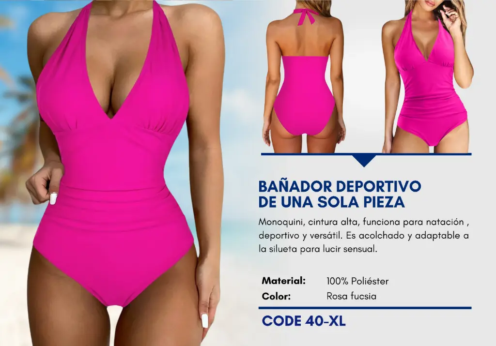 Traje de Baño Para Mujer Extra Large Superior Swim XL-40