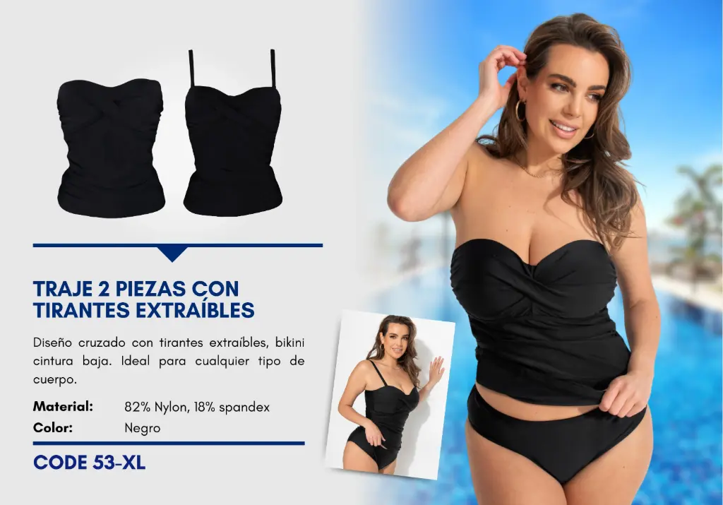 Traje de Baño Para Mujer Extra Large Superior Swim XL-53