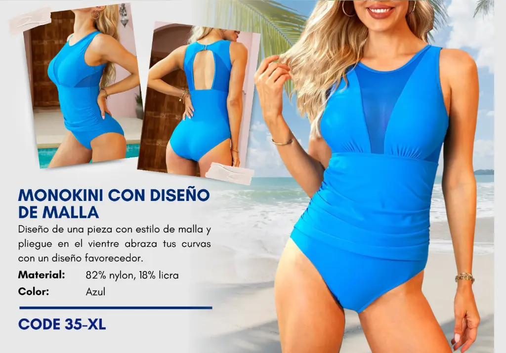 Traje de Baño Para Mujer Extra Large Esencial Swim XL-35