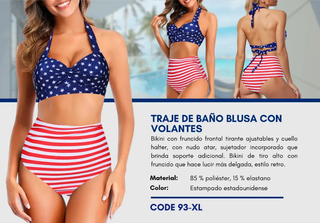 Traje de Baño Para Mujer Extra Large Esencial Swim XL-93