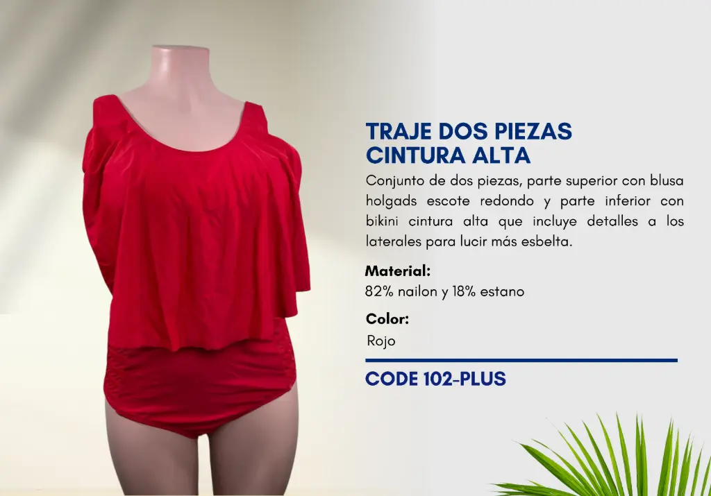 Traje de Baño Para Mujer PLUS Superior Swim PLUS-102