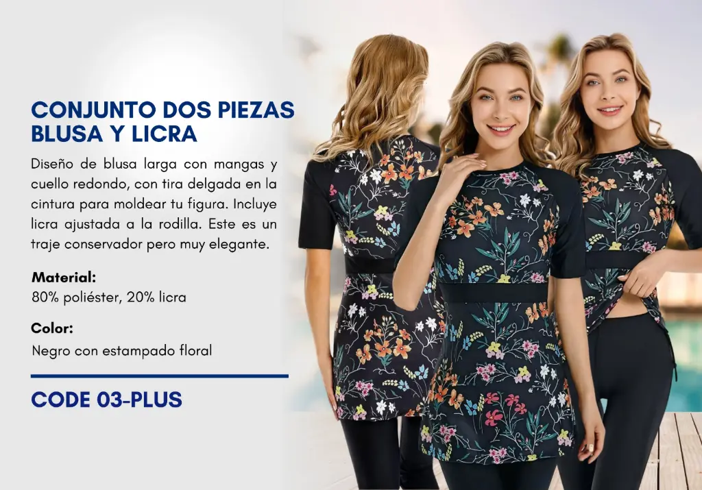 Traje de Baño Para Mujer PLUS Esencial Swim PLUS-03