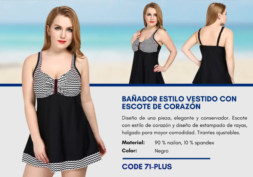 Traje de Baño Para Mujer PLUS Esencial Swim PLUS-71