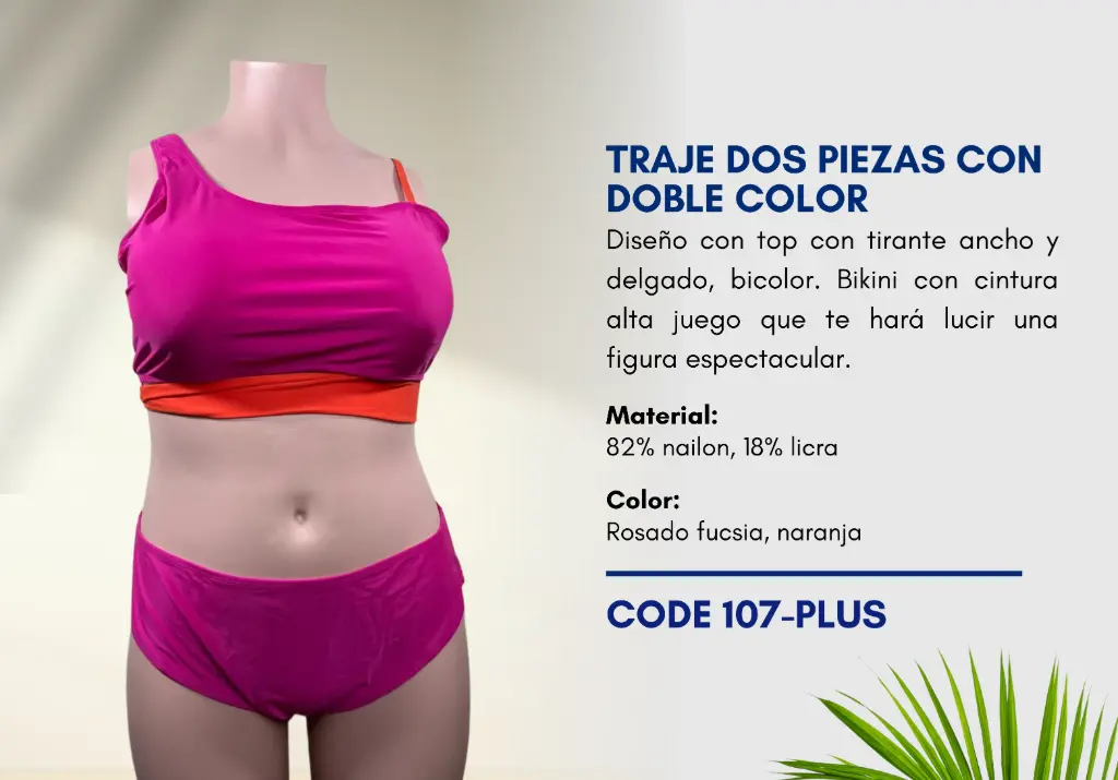 Traje de Baño Para Mujer PLUS Esencial Swim PLUS-107