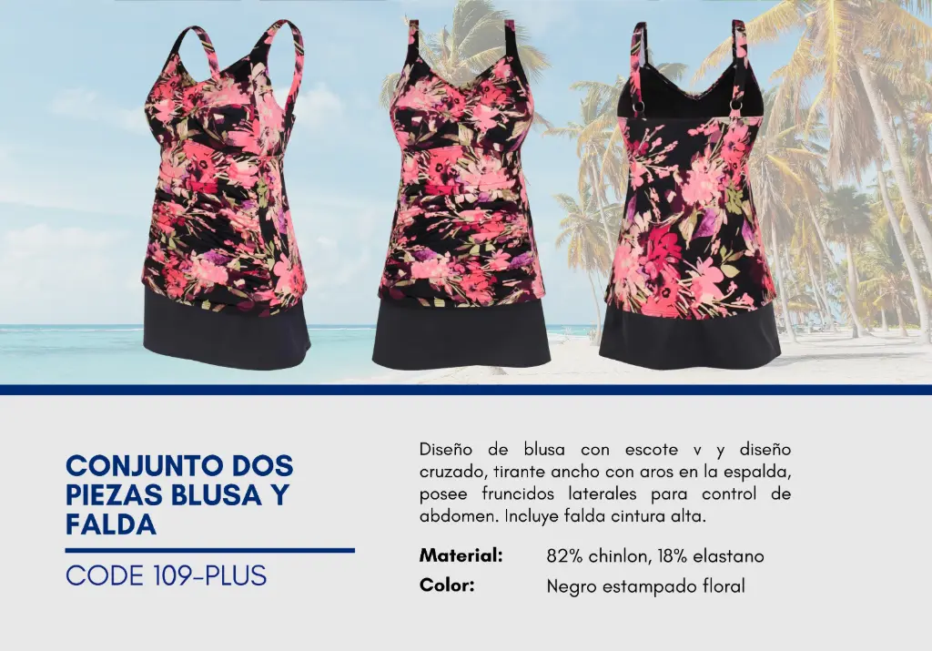 Traje de Baño Para Mujer PLUS Esencial Swim PLUS-109