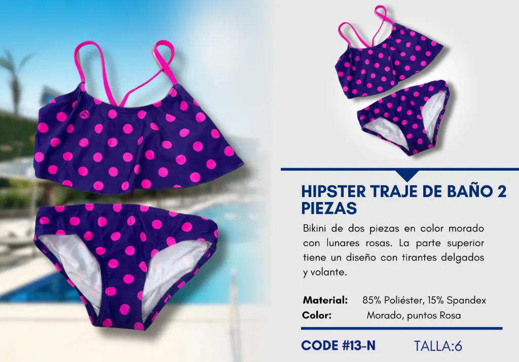 Traje de Baño Para Niña 6Y Kids Swim N-13