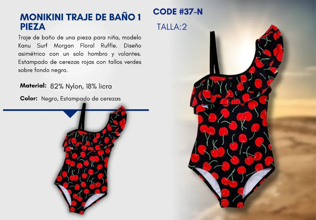 Traje de Baño Para Niña 2Y Kids Swim N-37
