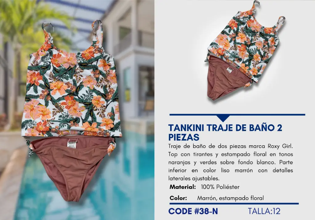 Traje de Baño Para Niña 12Y Kids Swim N-38
