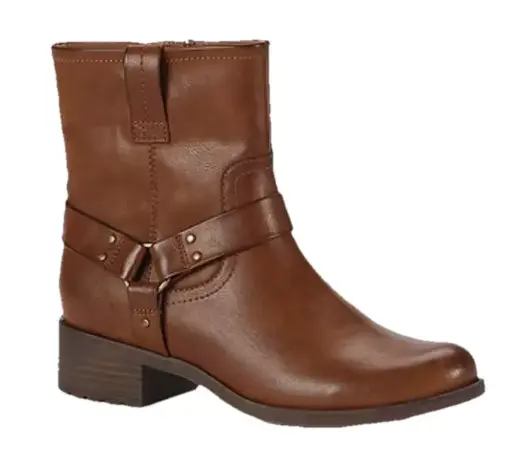[Frye And Co . Womens Elodie Flat Heel Motorcycle Boots - BRUSH BROWN 8 MEDIUM] Botas De Moto De Tacón Plano Elodie Para Mujer De Frye And Co. - Marrón Cepillado, Talla 8 Mediana | 718987085711 TRG188361932