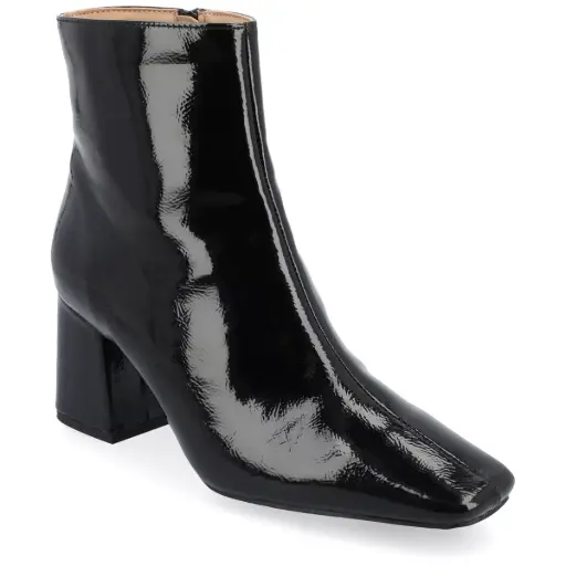 [Journee Collection Womens Haylinn Block Heel Booties - BLACK 11 MEDIUM] Botines De Tacón Cuadrado Haylinn Para Mujer De La Colección Journee - Negro 11 Mediano | TRG185052778