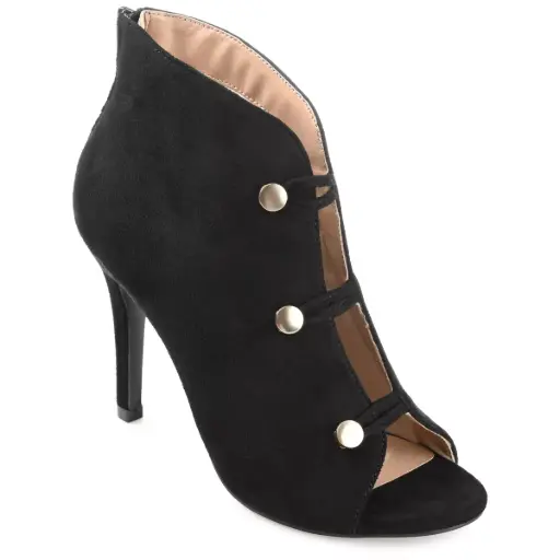 [Journee Collection Womens Brecklin Stiletto Heel Booties - BLACK 8 1/2 MEDIUM] Botines De Tacón De Aguja Brecklin Para Mujer De La Colección Journee - Negro 8 1/2 Mediano | 194593816121 TRG188372557