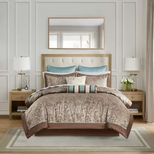 [Madison Park 12P KG Cmft Set - Blue Blue - King] Juego De Cama Madison Park 12P Kg Cmft - Azul Azul - King | 675716319977 TRG180292611