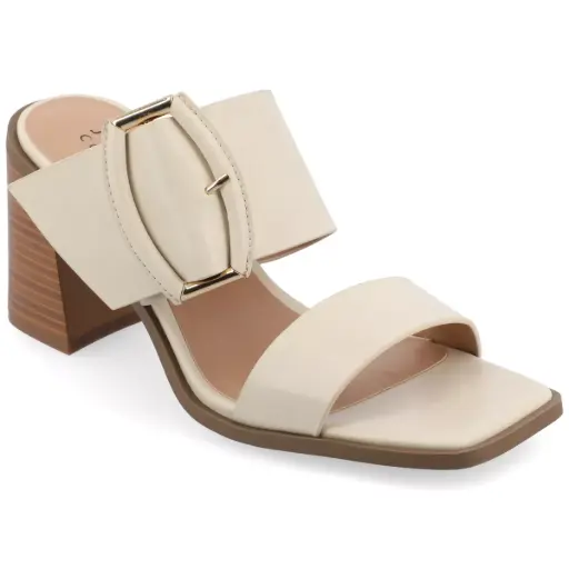[Journee Collection Womens Junie Heeled Sandals - BONE 8 MEDIUM] Sandalias De Tacón Junie Para Mujer De La Colección Journee - Hueso 8 Mediano | 194379839160 TRG187804119