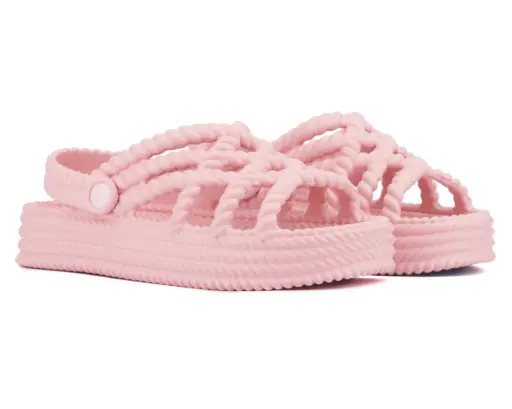 [Olivia Miller Womens Jazzy Flat Sandals - LIGHT PINK 7 MEDIUM] Sandalias Planas Jazzy De Olivia Miller Para Mujer - Rosa Claro 7 Mediano | 193871692556 TRG188552152