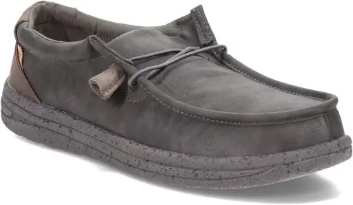 [Lamo Mens Paul Slip-On Shoe - Waxed Charcoal CHARCOAL 9 MEDIUM] Zapato Sin Cordones Paul De Lamo Para Hombre - Carbón Encerado, Tamaño Mediano Talla 9 | 883139329378 TRG188383877