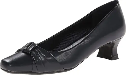 [Easy Street Womens Waive Kitten Heel Pumps - NAVY 9 MEDIUM] Zapatos De Tacón Bajo Easy Street Para Mujer - Azul Marino 9 Mediano | TRG191580793