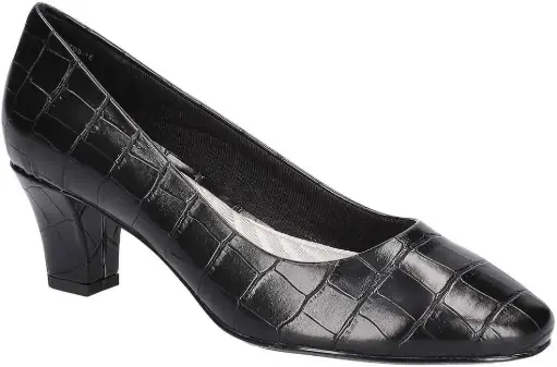 [Easy Street Womens Ballari Stiletto Heel Pumps - Black Croco BLACK 8 MEDIUM] Zapatos De Tacón De Aguja Ballari Para Mujer De Easy Street - Cocodrilo Negro Negro 8 Mediano | 196371102617 TRG187860429