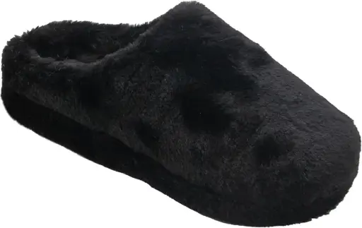 [Cuddl Duds Womens Clog Slippers - BLACK LARGE] Zuecos Cuddl Duds Para Mujer - Negro Grande | 47556236804 TRG188556271